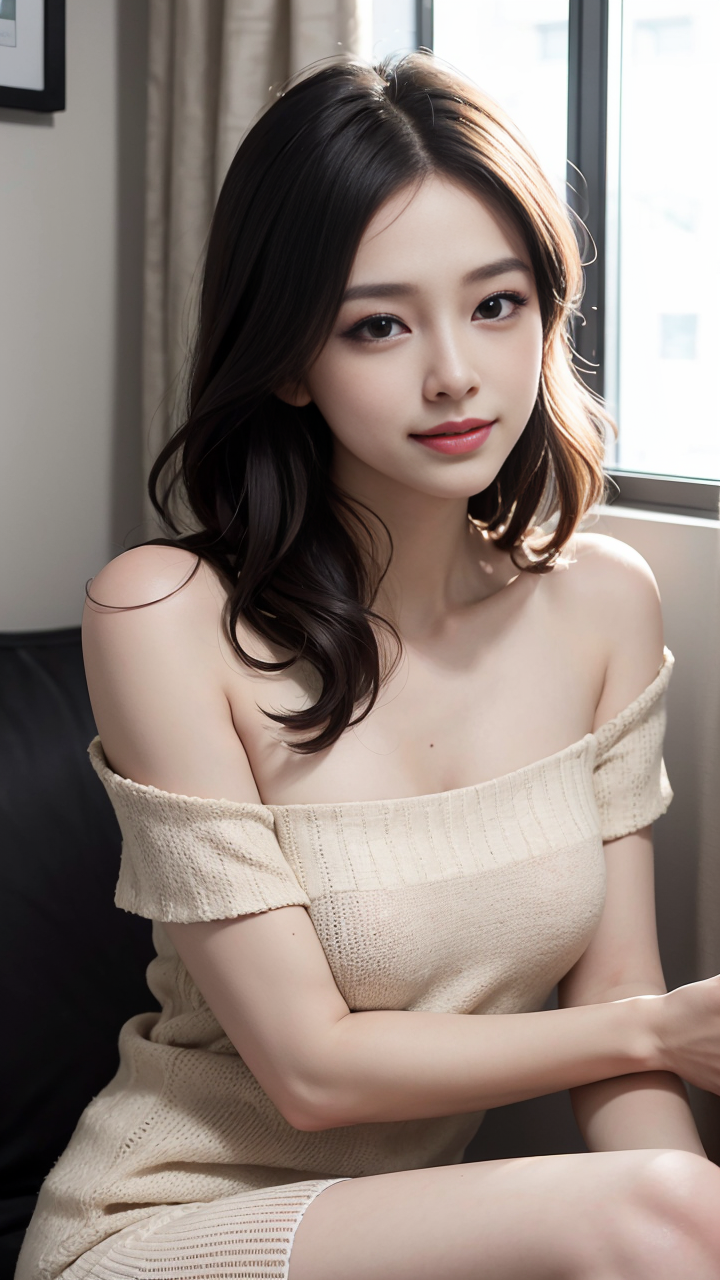 韩国美女开叉长裙美