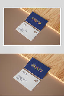 简约纸张高端创意商务名片卡片样机