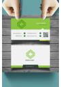 绿色简约环保高端大气商务名片