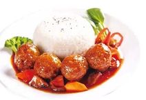 鱼香马蹄丸子饭