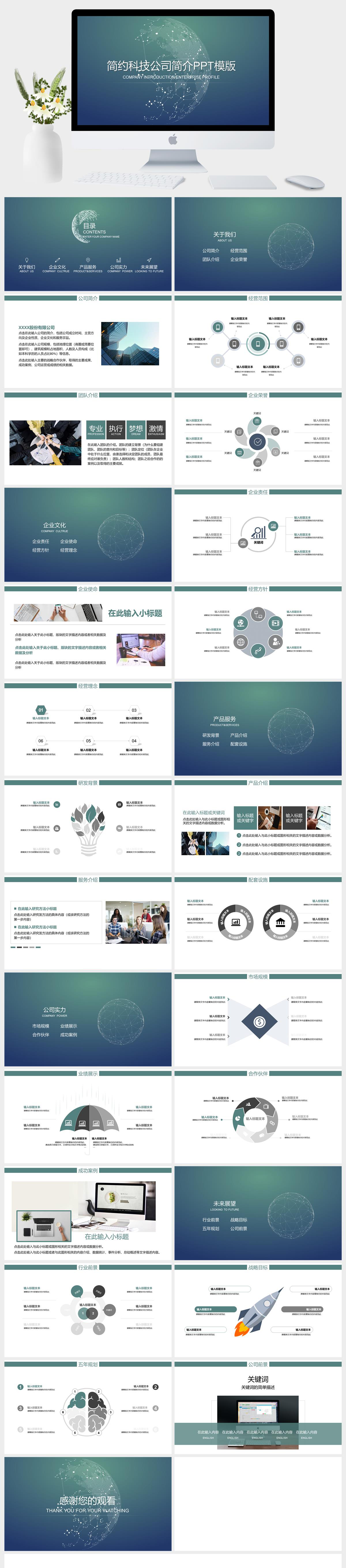 绿色科技公司简介PPT