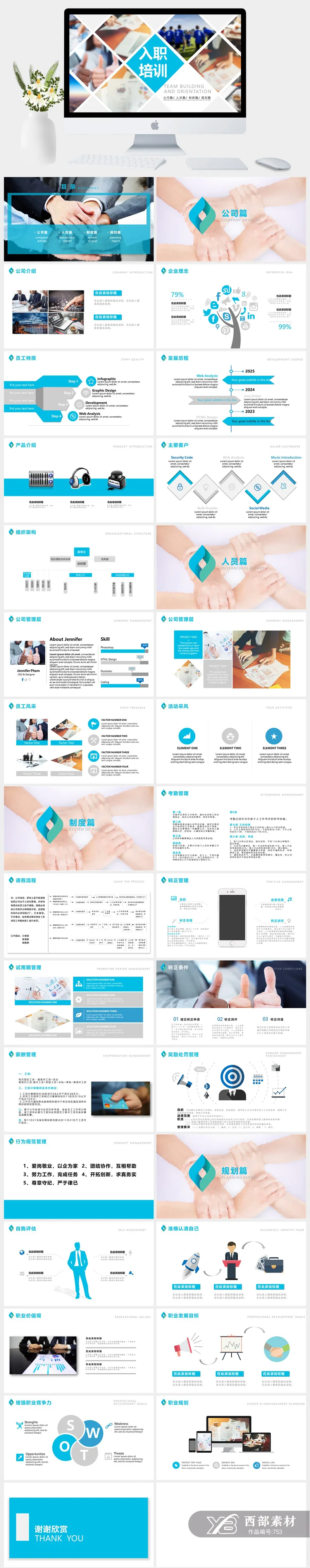 简洁商务风入职培训PPT模板 简洁商务风入职培训PPT模板