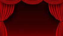 红色舞台帷幕窗帘素材