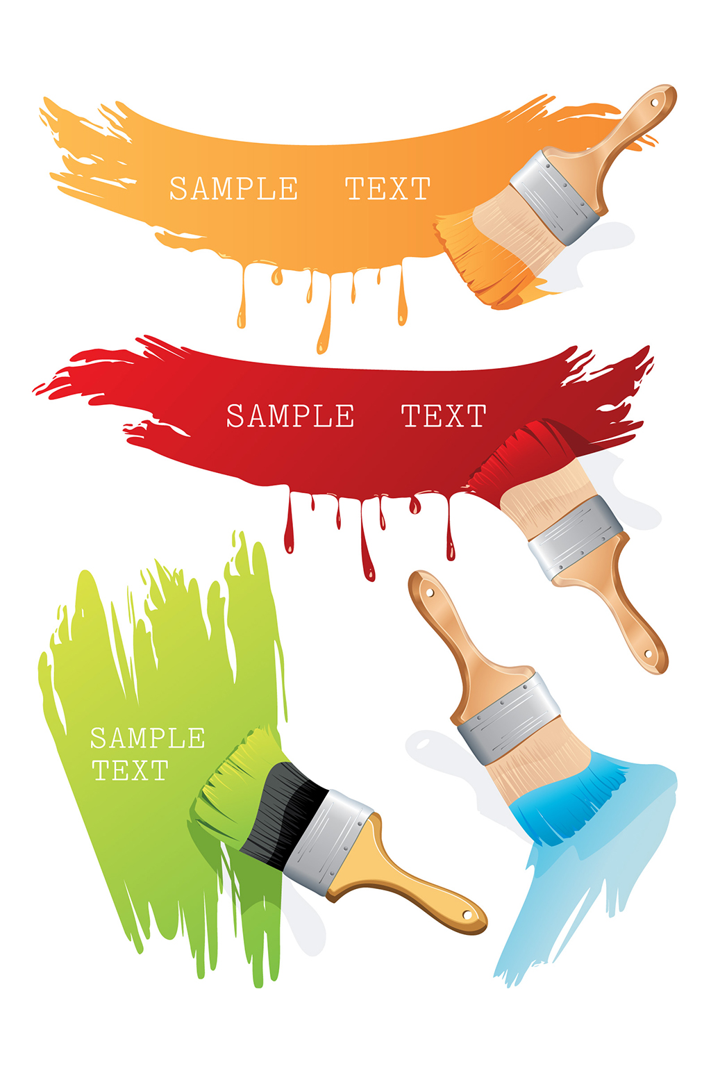油漆刷子涂料素材