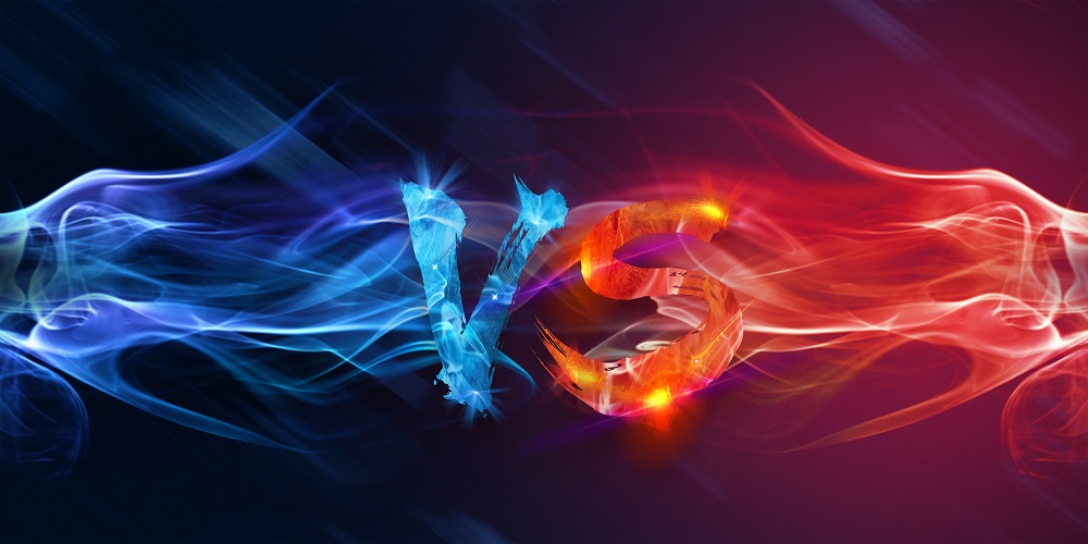  VS红蓝对撞科技风背景