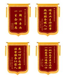 红色感谢锦旗模板