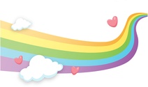  彩虹爱心云