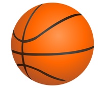 橘色的卡通篮球