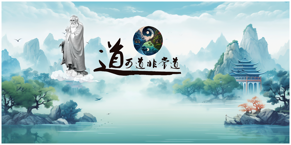 中国风道家直播山水清新背景