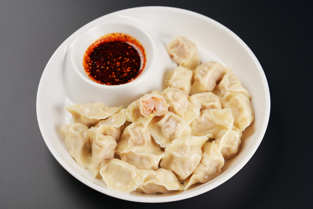 手工虾仁饺子图片