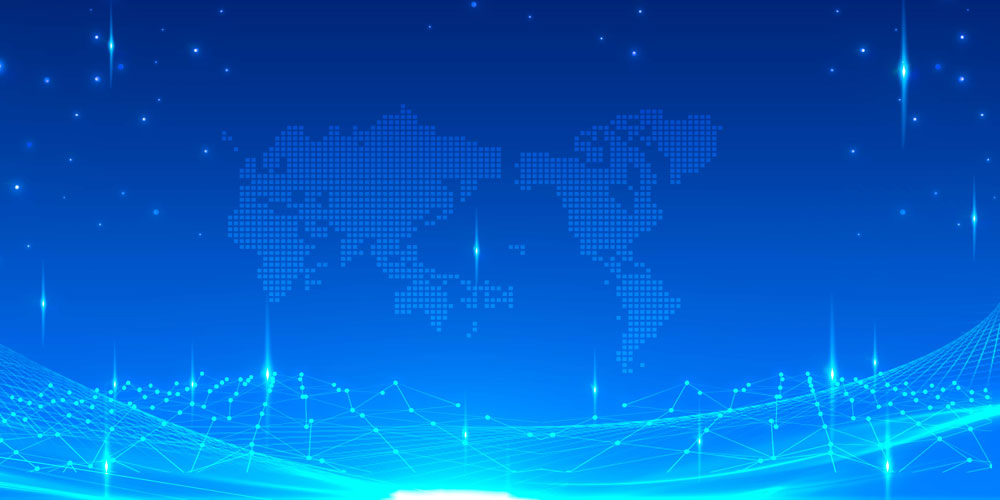 商务简约蓝色科技感合成背景