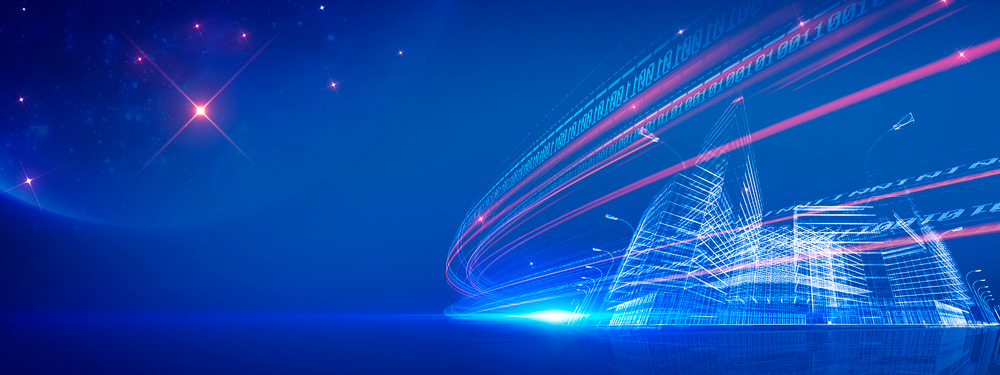 蓝色渐变科幻商务背景