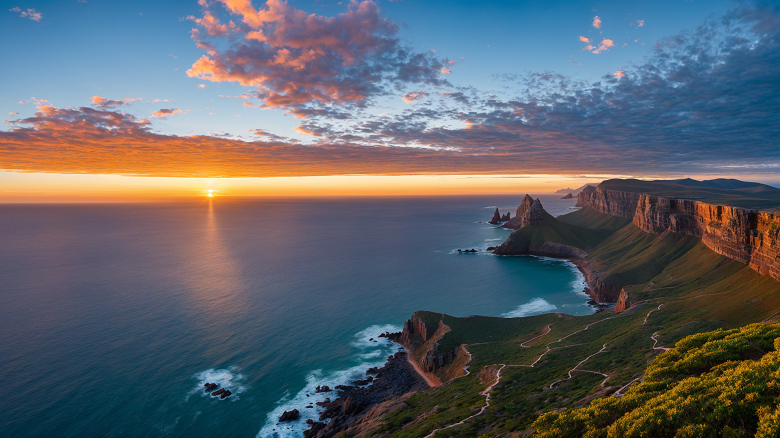 蓝天下的好望角自然风景图片