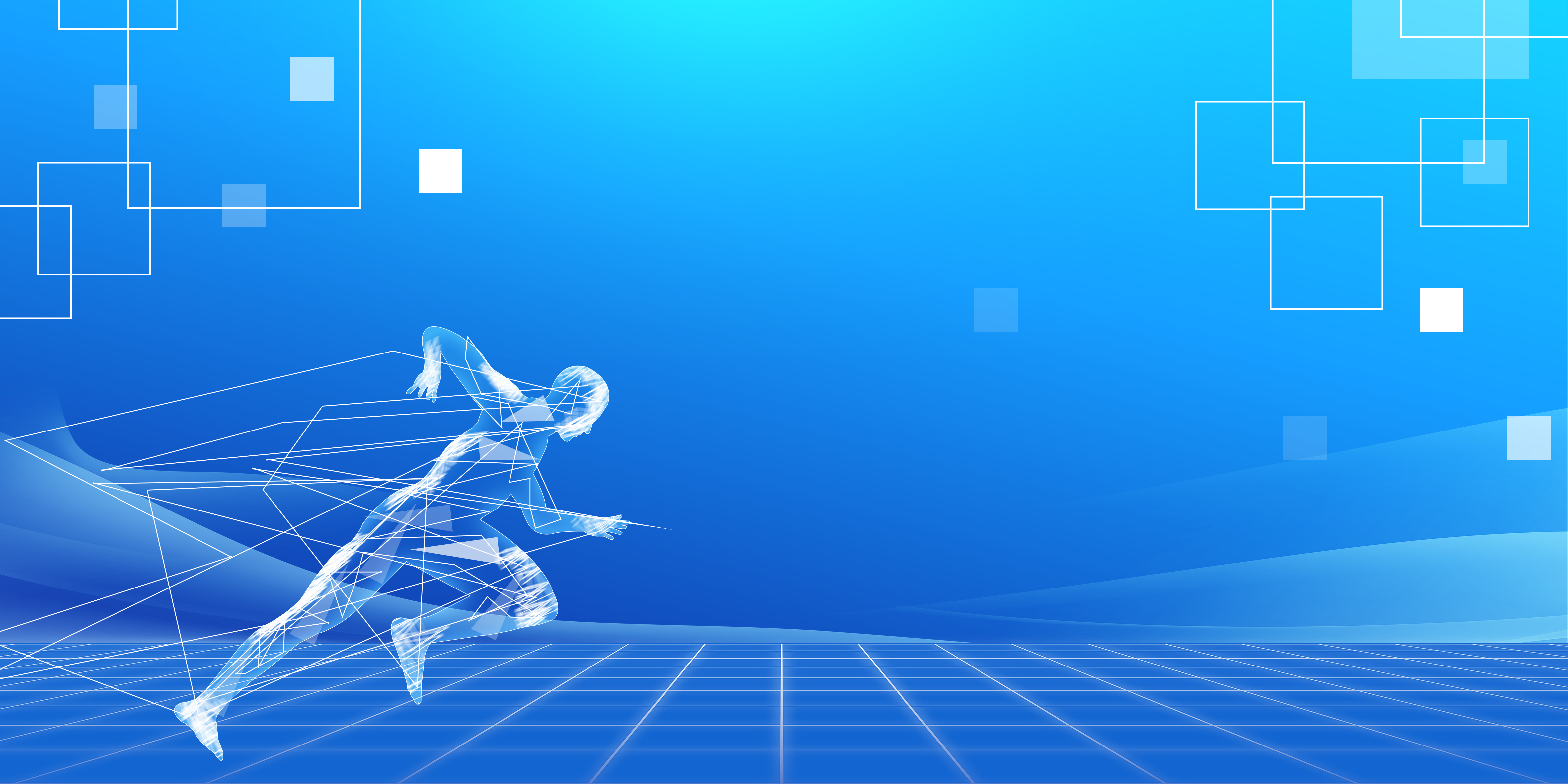 商务冲刺企业蓝色科技背景