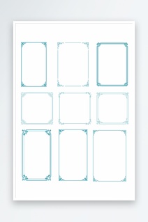 中式矢量花纹边框花边藏式边框素材