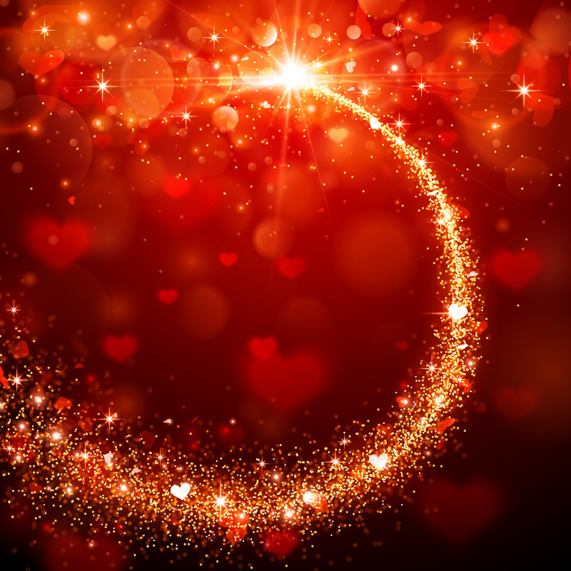 红色星光矢量图H5背景
