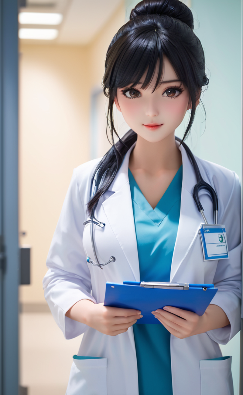 AI数字生成小护士人物图片