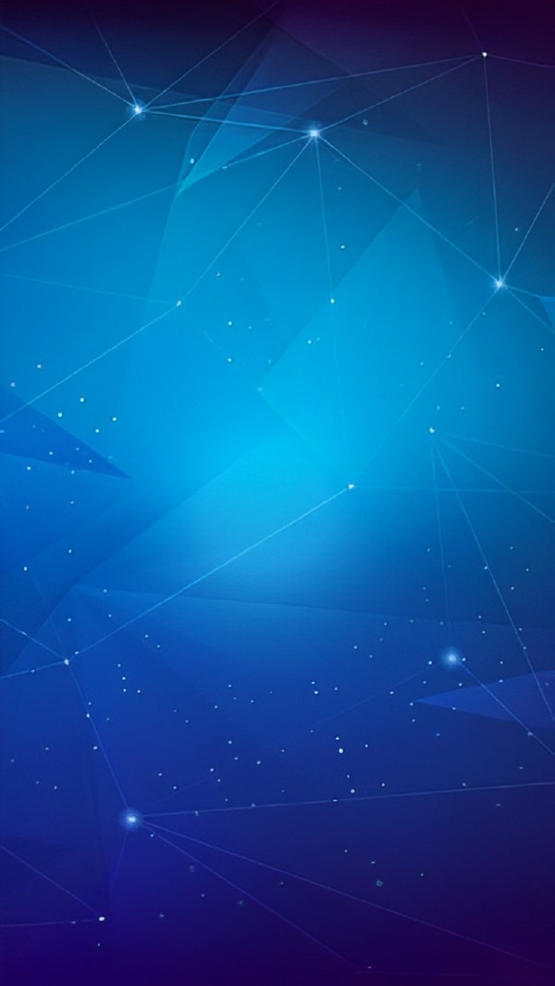 蓝色星光几何矢量线科技H5