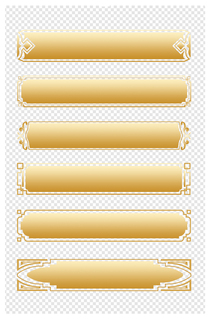 金色古典花纹边框文本框标题框标签