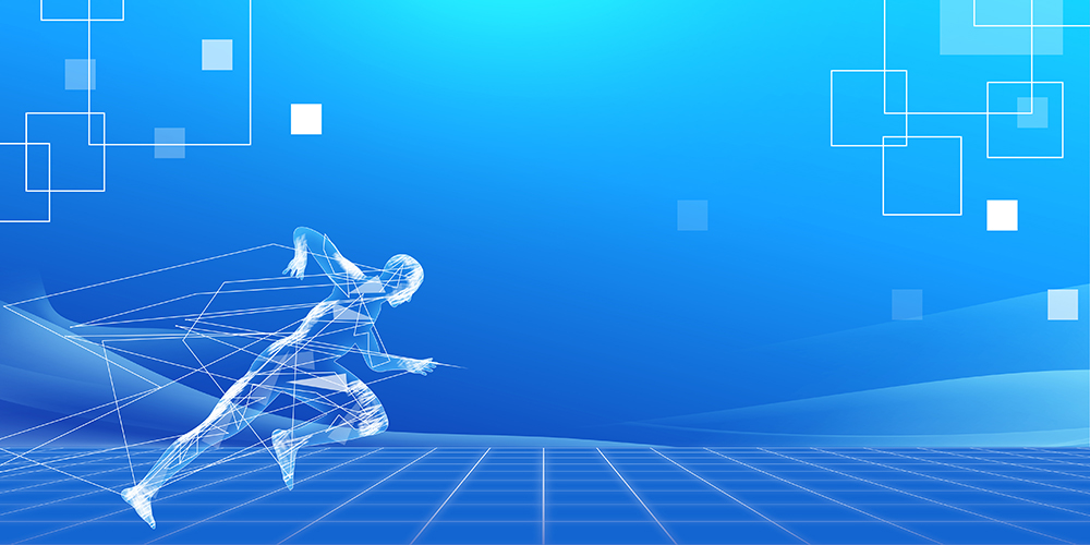 商务冲刺企业蓝色科技背景