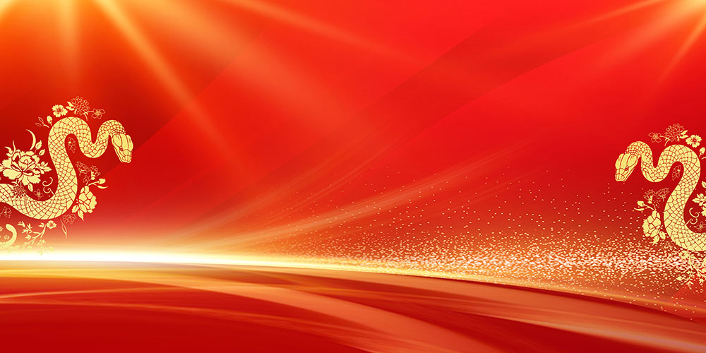 新年喜庆光效蛇年年背景