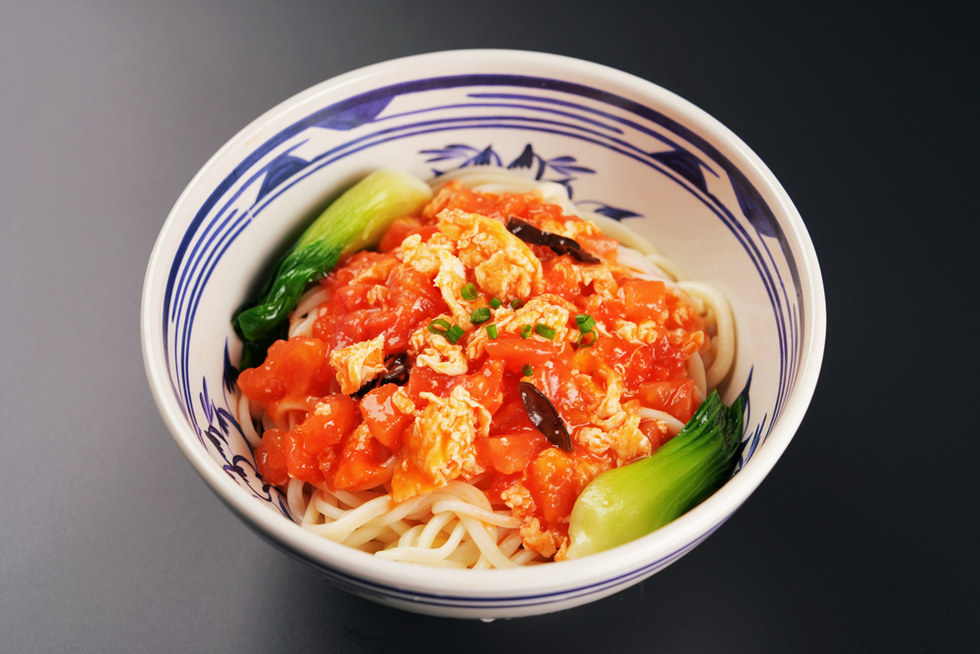 西红柿干拌面图片