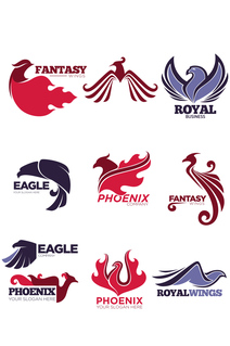 凤凰图型矢量LOGO设计