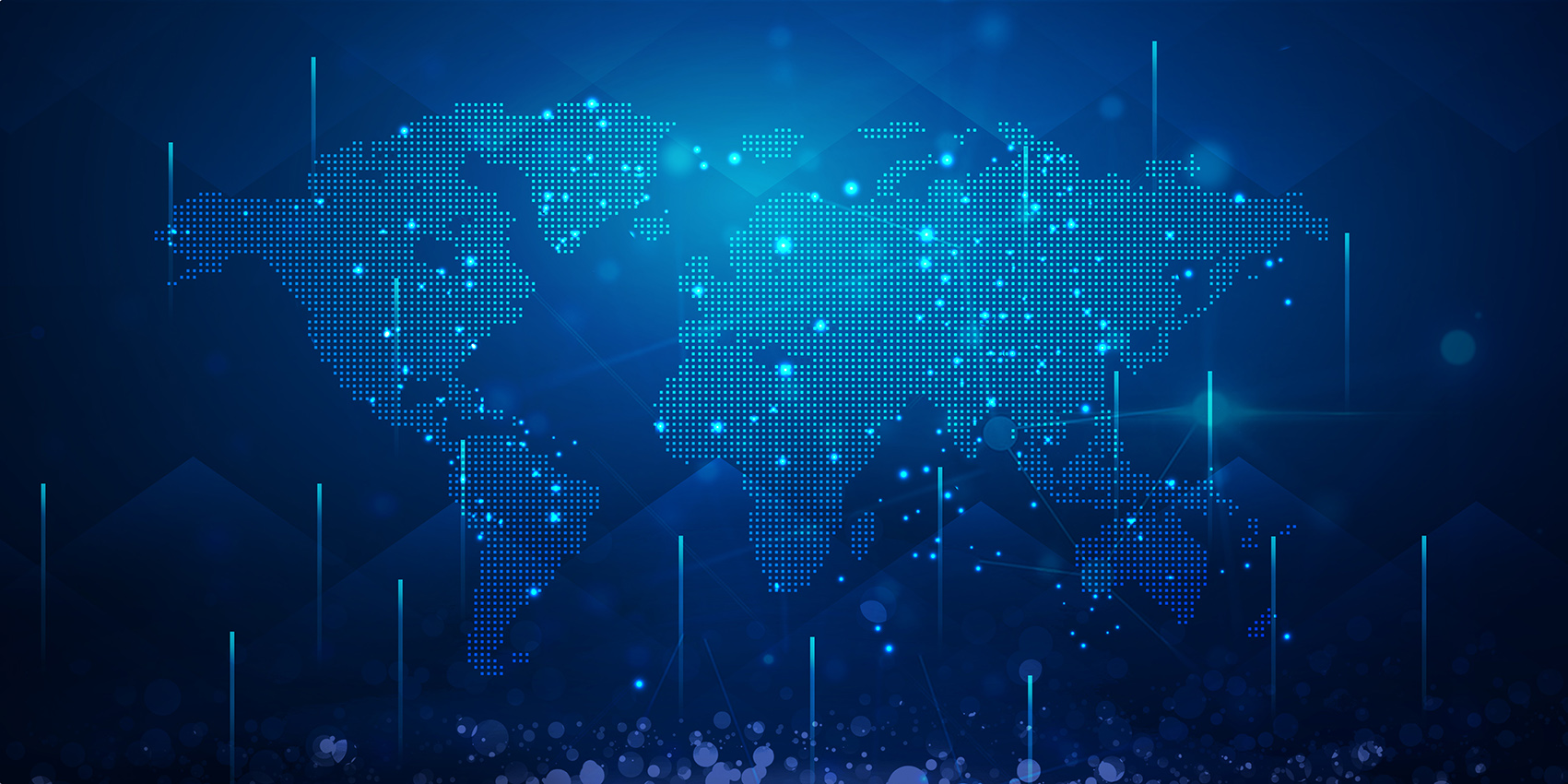 地图波点科技世界地图科技光效背景