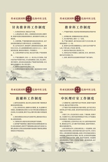 简约中医推拿管理制度牌海报