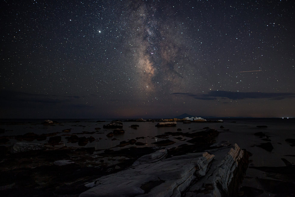 夜空, 岩石形成, 岸邊的免费素材图片