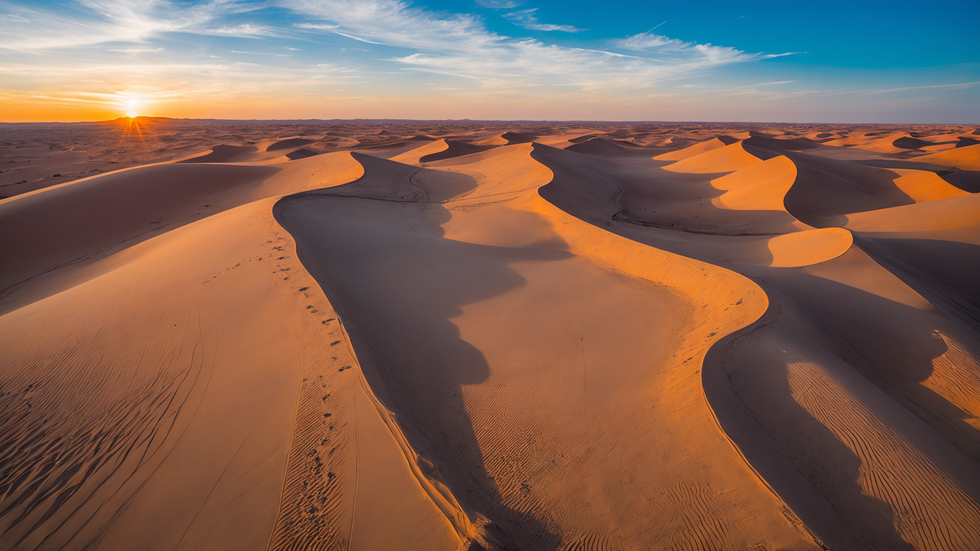 塔克拉玛干沙漠风景图片