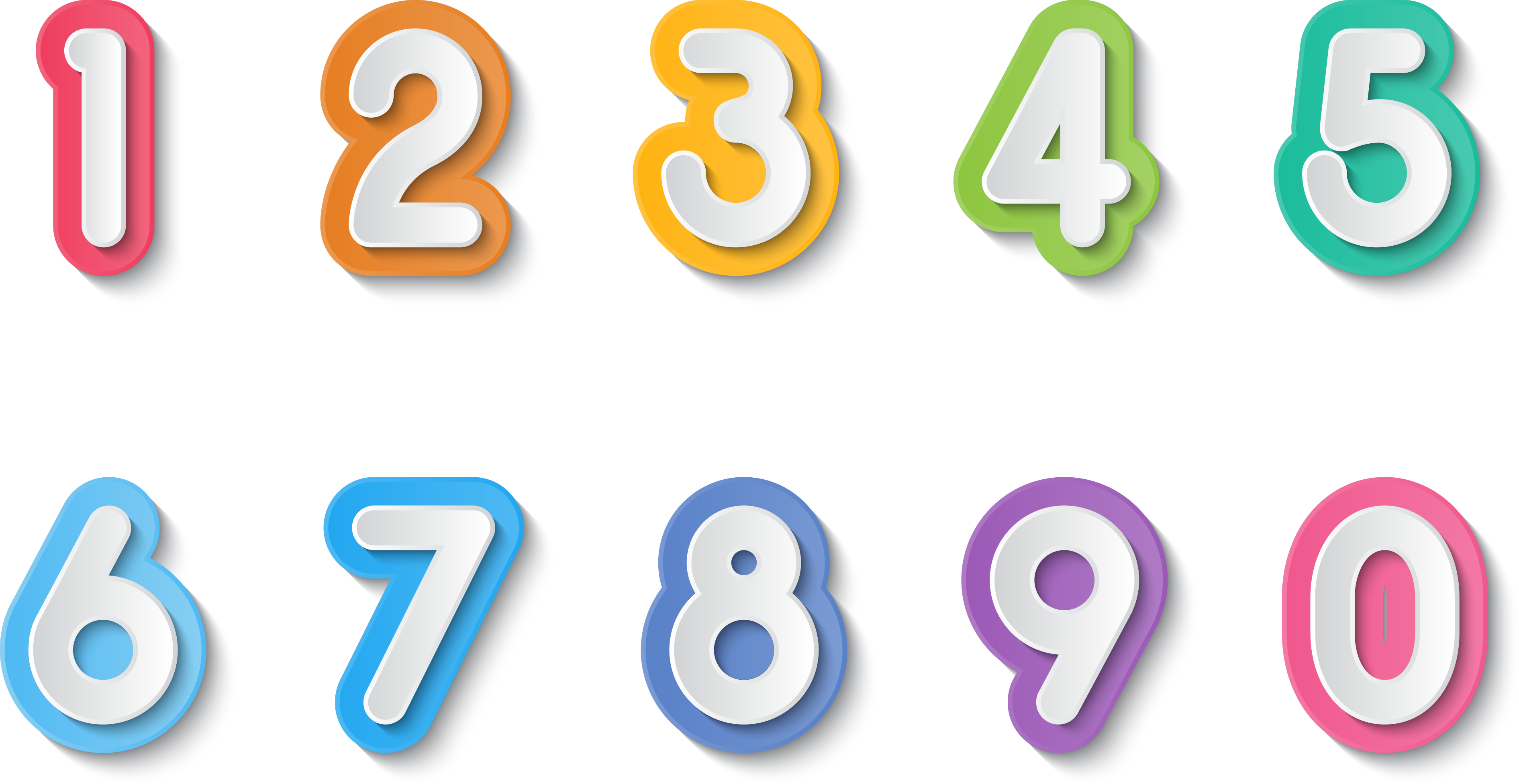  矢量手绘数字