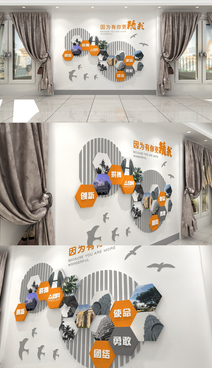 因为有你所以精彩文化墙