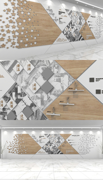 原创时尚工作室企业文化墙企业形象墙