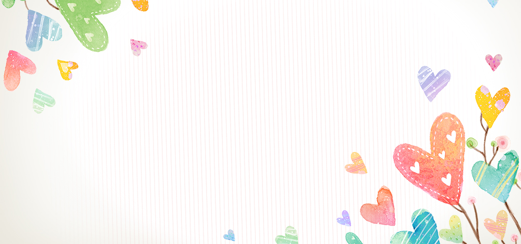 手绘爱心树背景