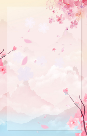 春天樱花清新背景素材
