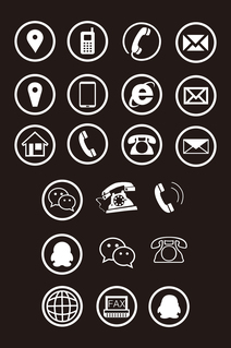 电话图标名片矢量图标