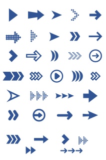 商务简约箭头方向指向图标标签