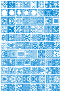 精美花纹镂空雕花矢量图案CDR素材