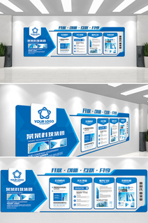 创新引领共享发展企业文化墙楼道素材