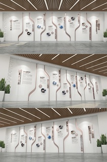 企业文化墙公司发展历程携手共进文化墙