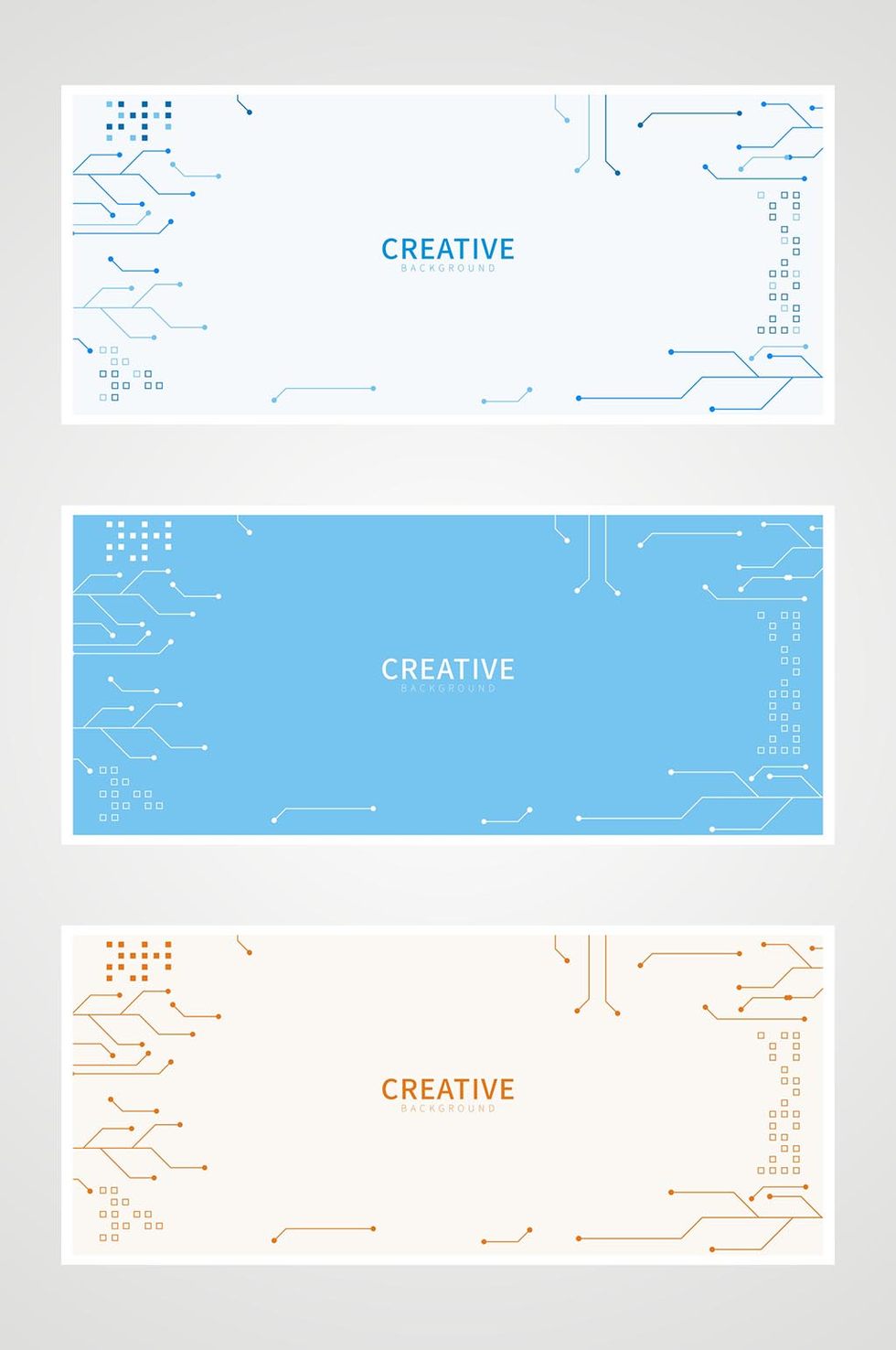 简约几何电路科技峰会展板背景