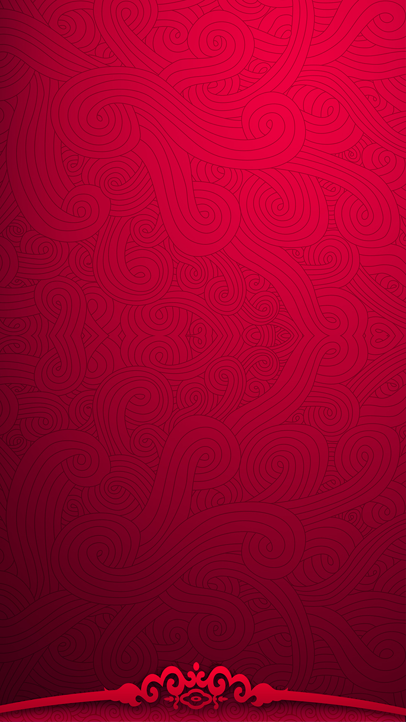 中国红祥云底纹邀请函H5背景