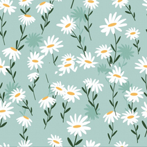 清新小雏菊背景矢量素材