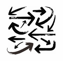 画笔描边设置黑色箭头插画