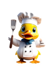 鸭子厨师卡通头像