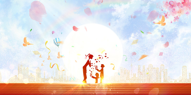 手绘简约大气感恩教师节背景