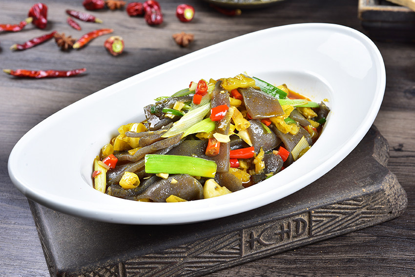 泡菜炒魔芋图片