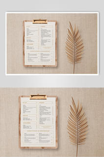 简约大气植物菜单样机