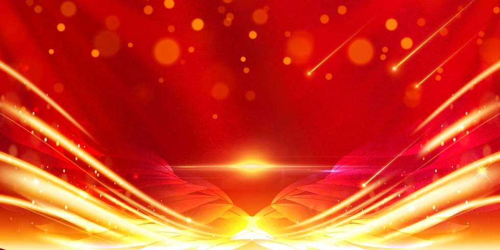 红色翅膀光效新年年会企业商务颁奖典礼背景